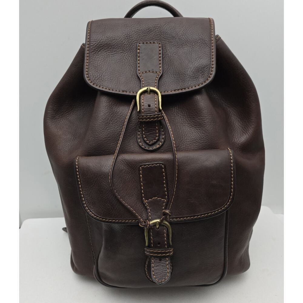 Da Vinci Firenze Italy Backpack Heavy Leather Suede Lined Bench Made